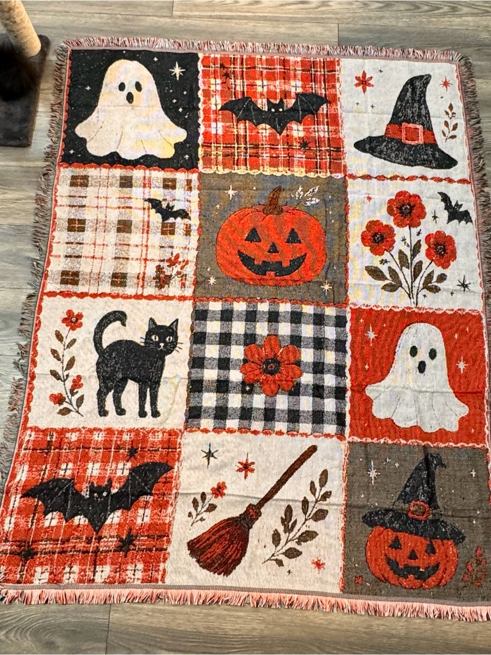New Halloween Patchwork Quilted Throw - 51" x 63"